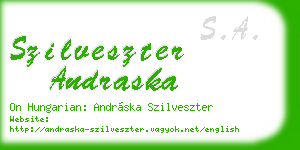 szilveszter andraska business card
