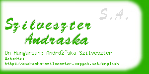 szilveszter andraska business card